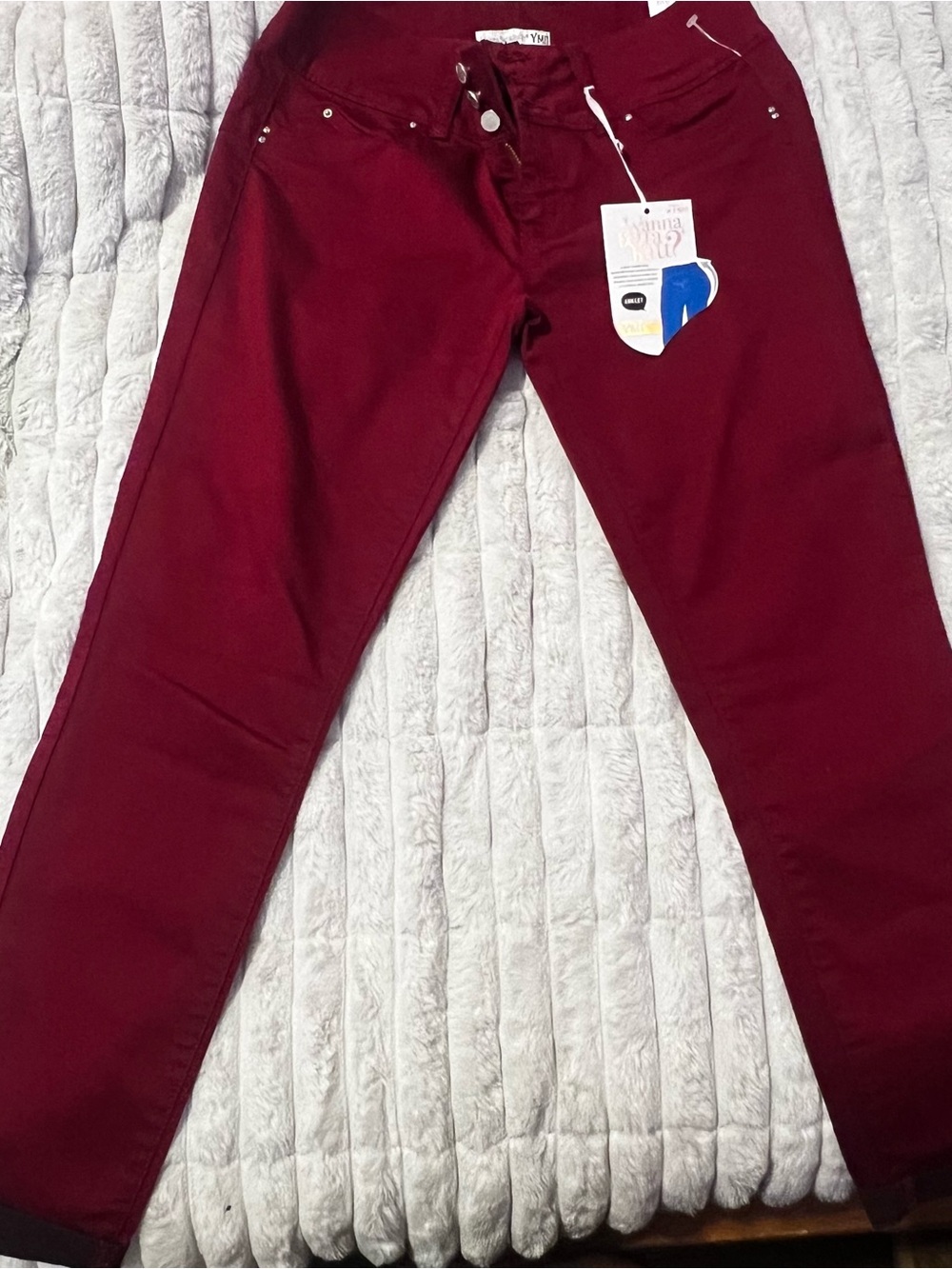 YMI Girls Burgundy Stretch Skinny Jeans